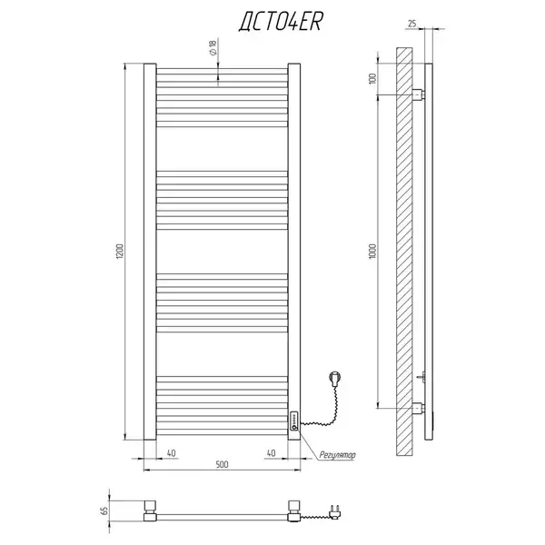 Рушникосушарка KOSSER Степ 1200х500 ER тайм. білий (ДСТ04ERW) Рушникосушарка KOSSER Степ 1200х500 ER тайм. білий (ДСТ04ERW)