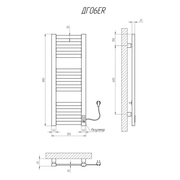 Рушникосушарка KOSSER Герда 800х500 EL (ДГ06ER) Рушникосушарка KOSSER Герда 800х500 EL (ДГ06ER)