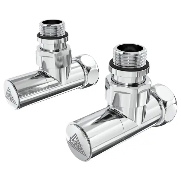 Кран кутовий Laris Звичайний 1/2" - 3/4" + ексцентрики 2шт. (LX-4701) (71401061)