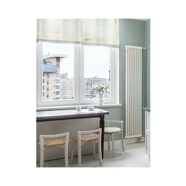 Радіатор трубчатий Zehnder Charleston 2180-8 H=1792 мм; L=368 мм (394мм); T=62 мм + (35мм) (5410) 995Вт, Traffic White (2180-8 RAL 9016 5410)