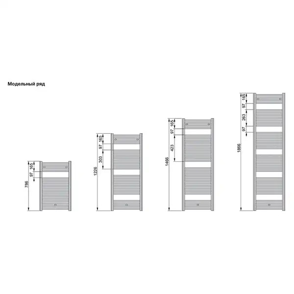 Полотенцесушитель електричний Zehnder Virando 786х500 з теном MOA 400Вт, чорний Traffic Black (AB-080-050-9217 WEMOA04T905M)