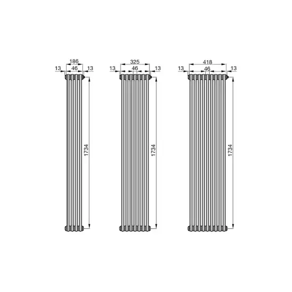 Стальной трубчатый радиатор Zehnder Charleston Chrome (CC3180-9) фото 3 Aquada.com.ua