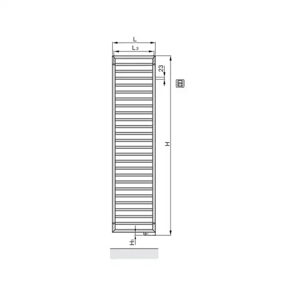 Полотенцесушитель електричний Zehnder Subway 1291х450 300 Вт, хром (SUBEC-130-045/GD Chrome) (SUBEC-130-045_GD Chrome)
