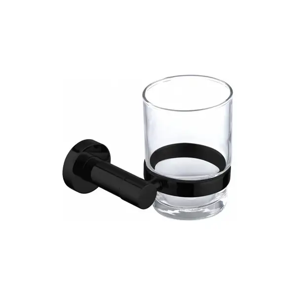 склянка з утримувачем Omnires Modern Project black matt (MP60320BL)