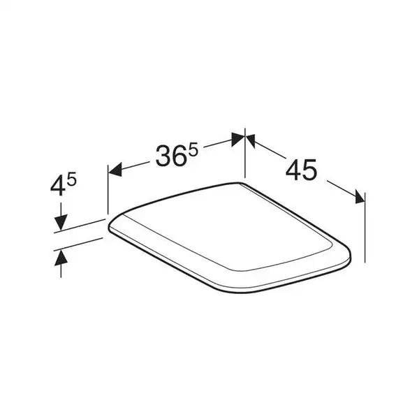 Geberit ICON SQUARE сиденье с крышкой для унитаза, Slow Closing (571910000)