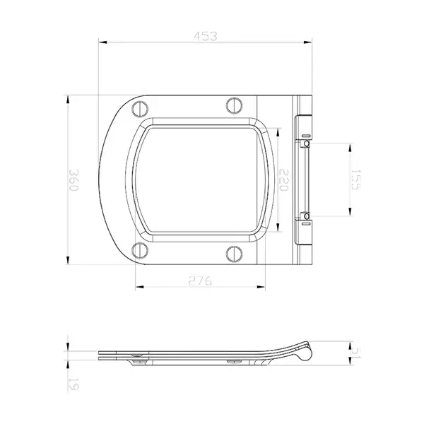 Сидіння з кришкою WC Classic RimOff, біле Ravak Чехія (X01673)