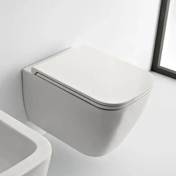 Сидіння до унітазу підвісного 8305B41 Teorema 2.0,  White Mat Scarabeo ІТАЛІЯ (8305B41 White Mat)