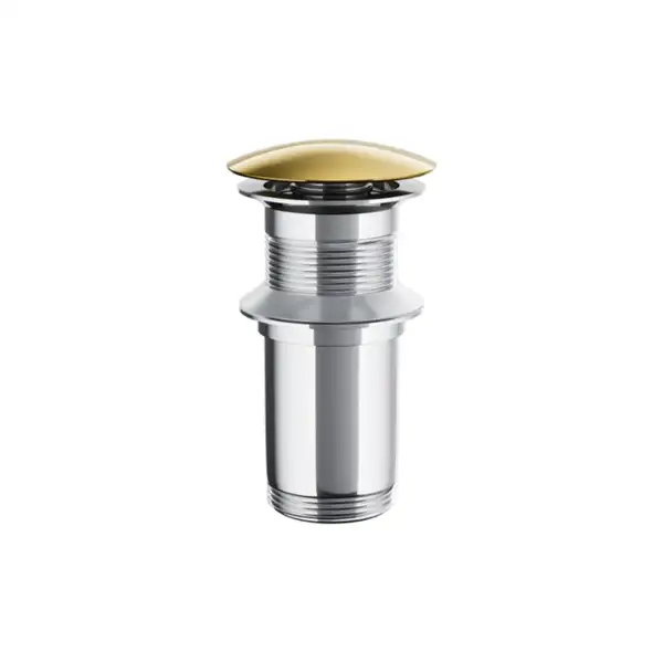 Донний клапан для умивальника Corsan KLIK-KLAK GOLD без переливу золотий (MU03GL)