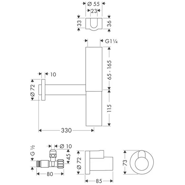 Сифон для умивальника Hansgrohe Flowstar (52120000)