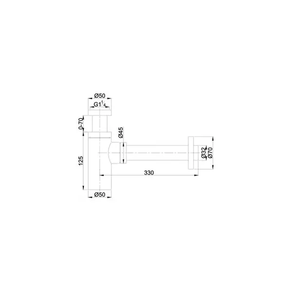 сифон для умывальника Omnires graphite (A186GR)