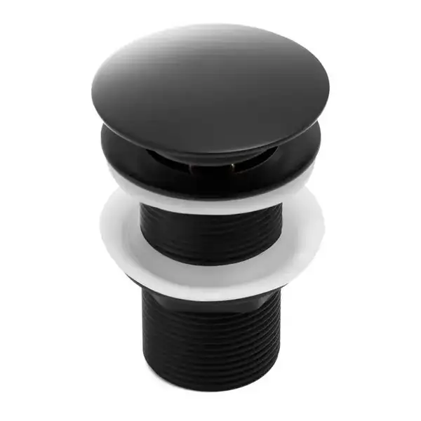 Донный клапан для умывальника Yoka KLIK-KLAK BLACK без перелива черный (BK.POP-14-BP-BLK) Донный клапан для умывальника Yoka KLIK-KLAK BLACK без перелива черный (BK.POP-14-BP-BLK)