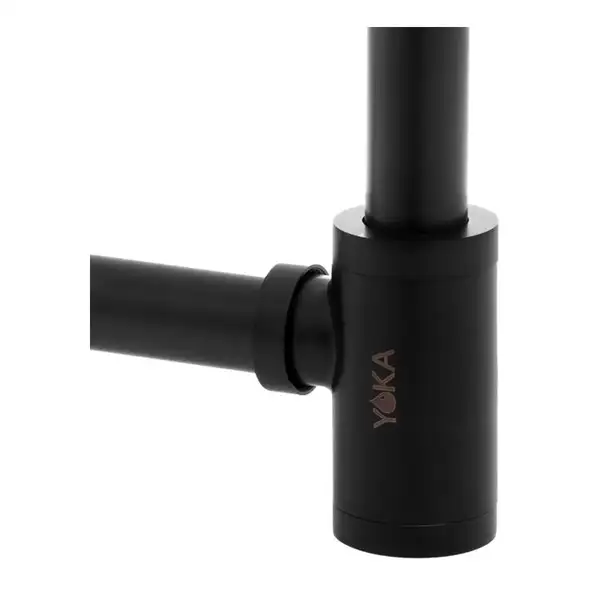 Сифон универсальный для раковины (умывальника) Yoka BLACK MAT CLICK-KLAK черный (SYPOP-14-BLK)