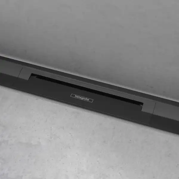 Верхня частина зливу для душу Hansgrohe RainDrain Flex для каналу (пристінний) 700 мм, Matt Black (56050670)