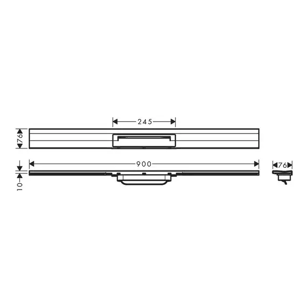 Hansgrohe RainDrain Flex Решітка каналу 90 см, Brushed Steel (56052800)