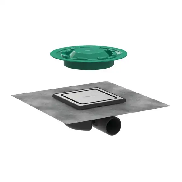 Точковий трап Hansgrohe RainDrain Spot 150x150х68мм 50 Brushed Stainless Steel (56055800)