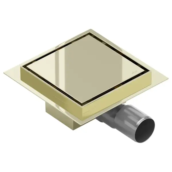 Трап для душа MEXEN FLAT GOLD 12х12 золотой, квадратный (MEX-1510012) Трап для душа MEXEN FLAT GOLD 12х12 золотой, квадратный (MEX-1510012)