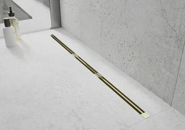 Трап для душа MEXEN FLAT 360° SUPER SLIM GOLD золотой 80 см (MEX-1551080)