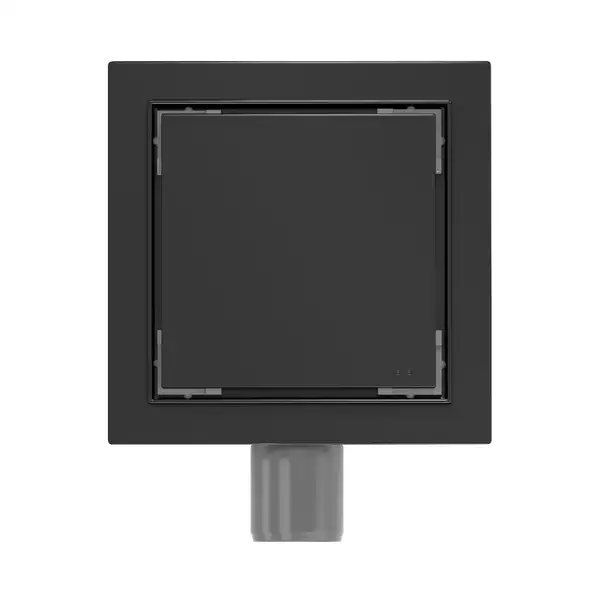 Трап для душа MEXEN FLAT BLACK 12х12 черный, квадратный (MEX-1710012) Трап для душа MEXEN FLAT BLACK 12х12 черный, квадратный (MEX-1710012)