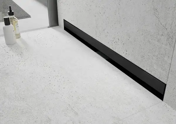 Трап для душа MEXEN FLAT WALL 2в1 настенный BLACK черный 110 см (MEX-1730110)