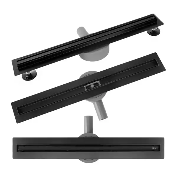 Rea Neox 60 Slim PRO BLACK Трап для душу, чорний (REA-G2700)