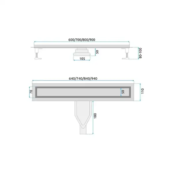 Трап для душа REA NEOX 60 SUPERFLOW BRUSHED STEEL матовая сталь (REA-G2705) Трап для душа REA NEOX 60 SUPERFLOW BRUSHED STEEL матовая сталь (REA-G2705)