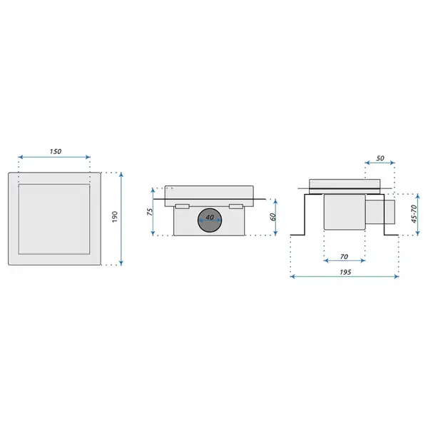 Трап для душа REA CROSS 15x15 NICKIEL BRUSHED (REA-G6201)