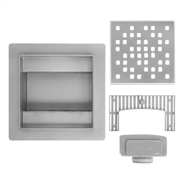 Трап для душа REA DOTS 12x12 NICKIEL BRUSHED (REA-G6202) Трап для душа REA DOTS 12x12 NICKIEL BRUSHED (REA-G6202)