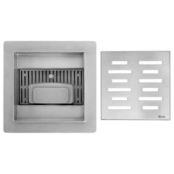 Трап для душа REA LINE 12x12 NICKIEL BRUSHED (REA-G6204) Трап для душа REA LINE 12x12 NICKIEL BRUSHED (REA-G6204)