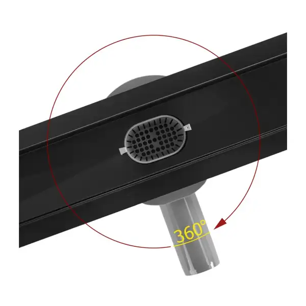 Rea Neox 90 Pro Трап для душу, чорний (REA-G7804)