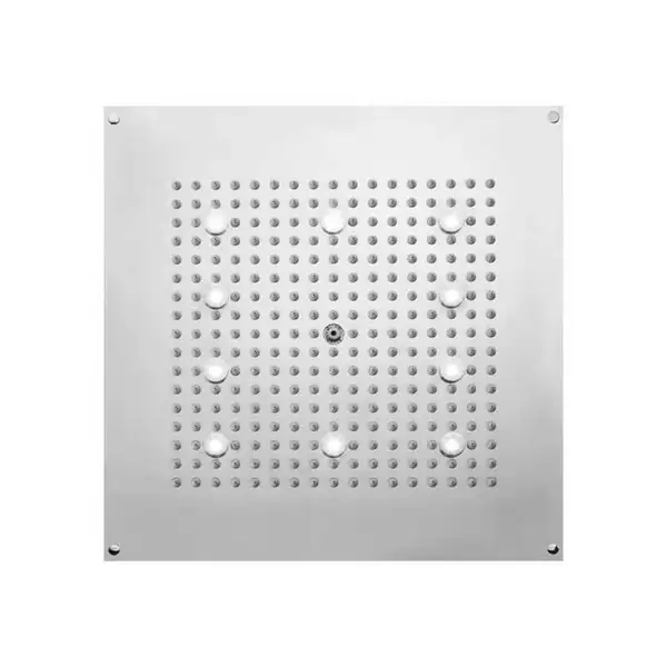 Душова лійка BOSSINI DREAM-CUBE 10 LED білий для підвісної стелі 47x47сm, хром (H37453000030016)