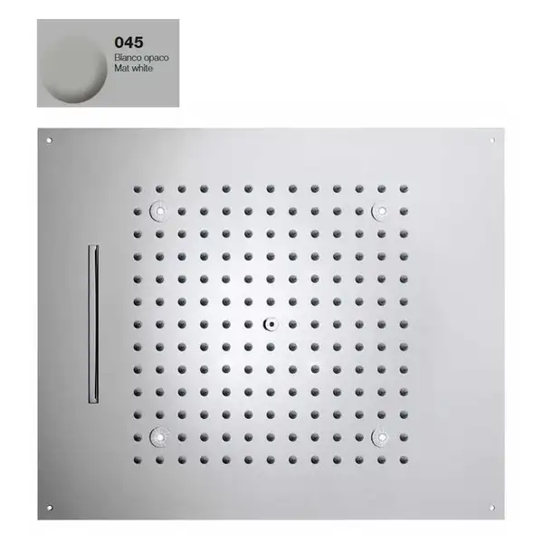 Верхній душ BOSSINI Dream / 2 дощ, каскад, 4 LED, 57x 47сm, mat white (H38915000045016)