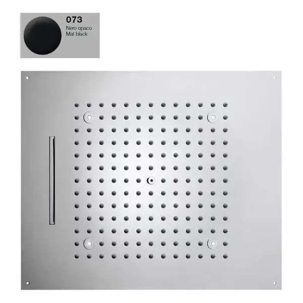 Верхній душ BOSSINI Dream / 2 дощ, каскад, 4 LED, 57x 47сm, mat black (H38915000073016)