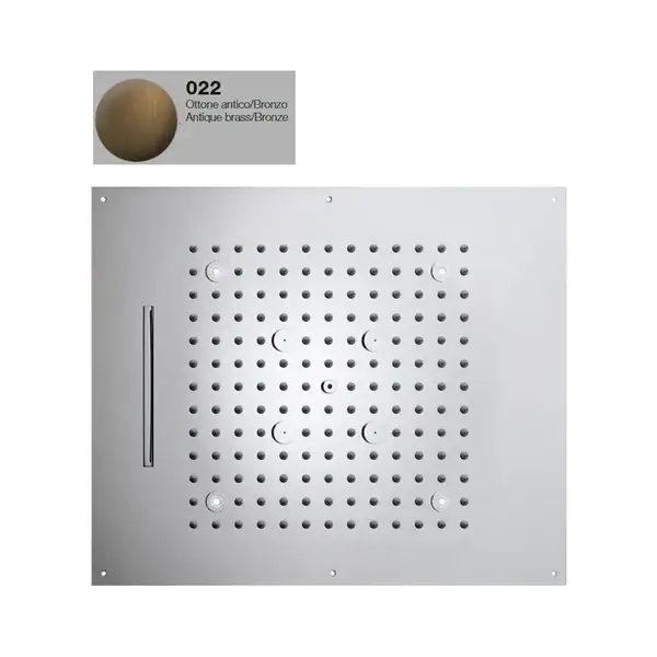 Верхній душ BOSSINI DREAM /3 дощ, каскад, туман спрей, 4LED, для підвісної стелі 57x47сm, antique brass (H38940000022016)