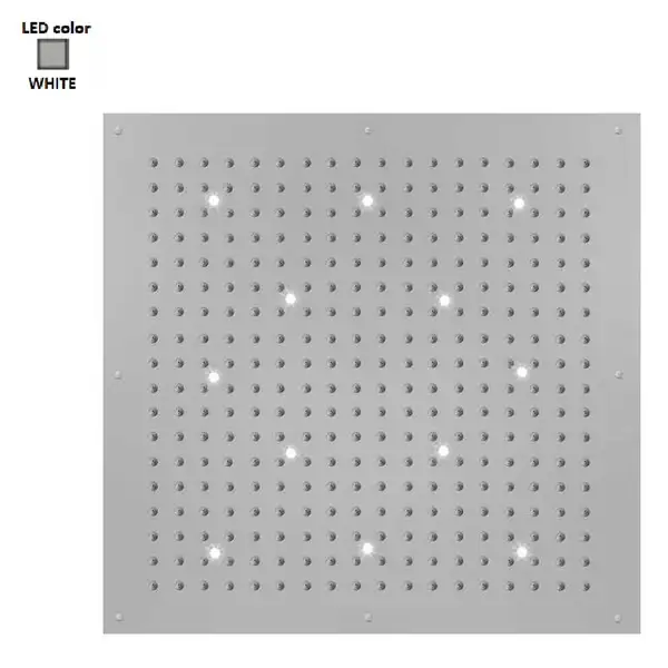 Верхній душ BOSSINI DREAM-XL CUBE, 12LED (білий), для підвісної стелі 100x100сm, хром (WI0383000030016)