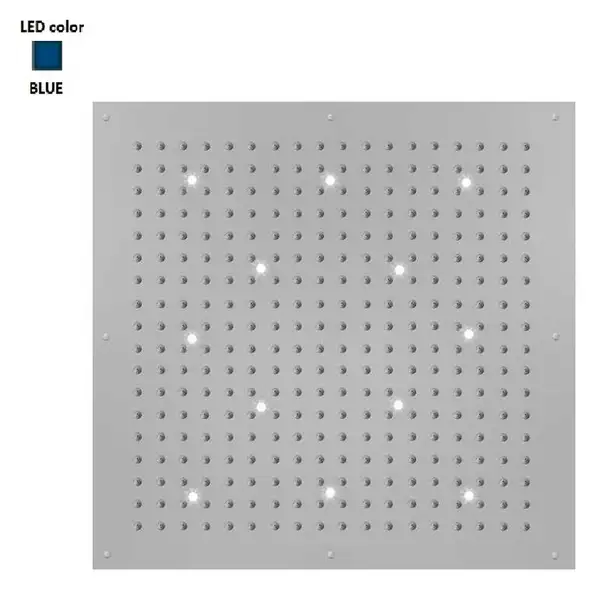 Верхній душ BOSSINI DREAM-XL CUBE, 12LED (синій), для підвісної стелі 100x100сm, хром (WI0383000030216)