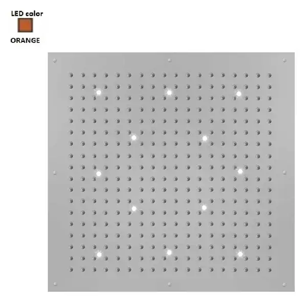 Верхній душ BOSSINI DREAM-XL CUBE, 12LED (помаранчевий), для підвісної стелі 100x100сm, хром (WI0383000030416)