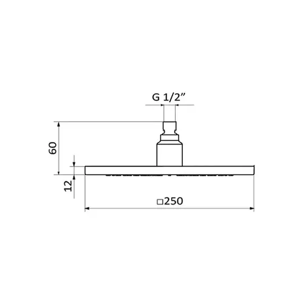 Верхній душ GRB Hydro Black 250 мм, чорний матовий (5020031) (05020031) Верхній душ GRB Hydro Black 250 мм, чорний матовий (5020031) (05020031)