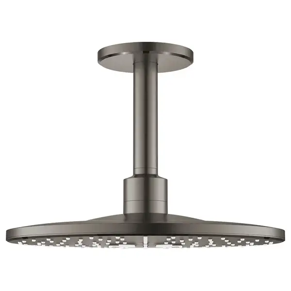 Верхний душ Ø 310 мм с кронштейном 142 мм Grohe Rainshower SmartActive Cube (цвет - тёмный графит, матовый) (26477AL0) фото 1 Aquada.com.ua Верхний душ Ø 310 мм с кронштейном 142 мм Grohe Rainshower SmartActive Cube (цвет - тёмный графит, матовый) (26477AL0) фото 1 Aquada.com.ua