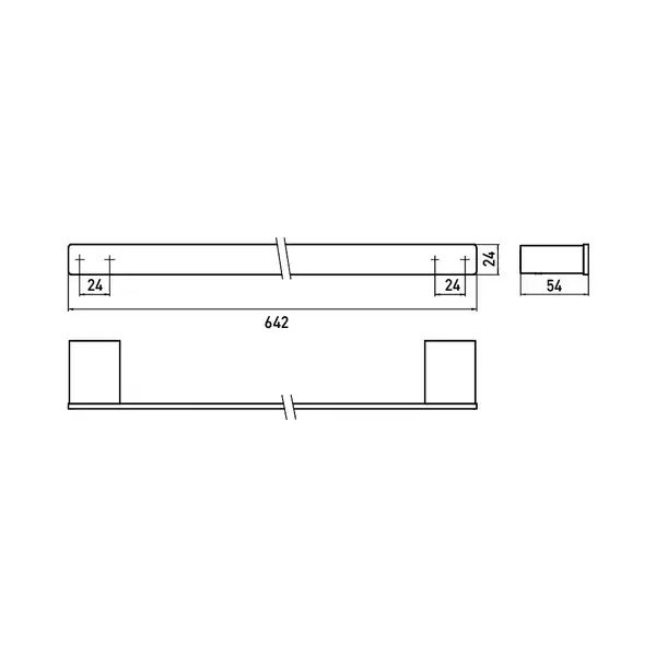 Полотенцедержатель 650 мм Emco Loft, хром (056000160)