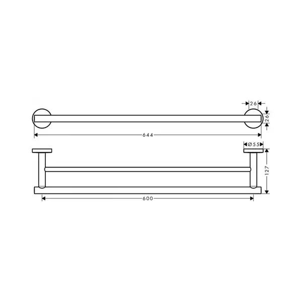 Полотенцедержатель, Hansgrohe Logis Universal, хром (41712000)