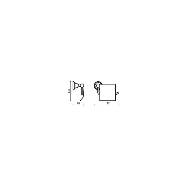 CA 236-51-Canova-тримач паперу з кришкою хром Bagno&Associati (CA23651)