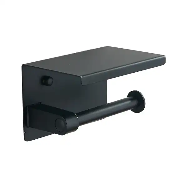 Держатель для туалетной бумаги MEXEN BLACK с полкой (MEX-701197-70)