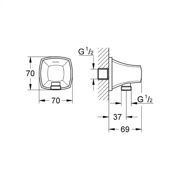 Шланговое під'єднання Grohe Grandera (27970000) Шланговое під'єднання Grohe Grandera (27970000)