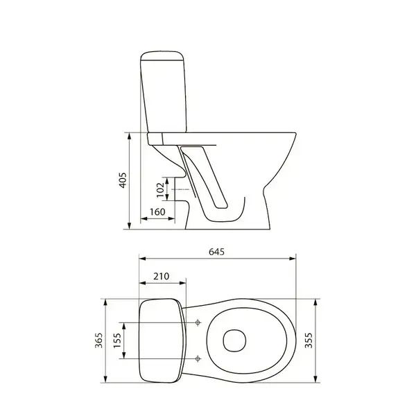 Cersanit Компакт 40 Кoral К011 3/6 з криш пол Церсаніт (CCKZ1008078067)