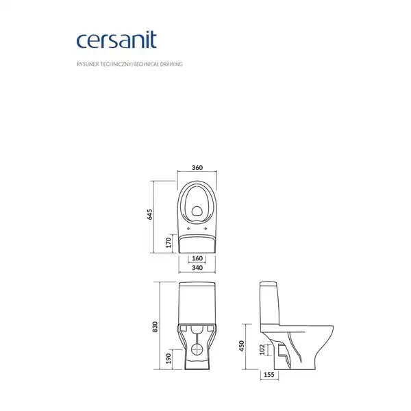Cersanit Moduo Компакт Clean On, дюропласт Slim (CCKZ1014551894) Cersanit Moduo Компакт Clean On, дюропласт Slim (CCKZ1014551894)
