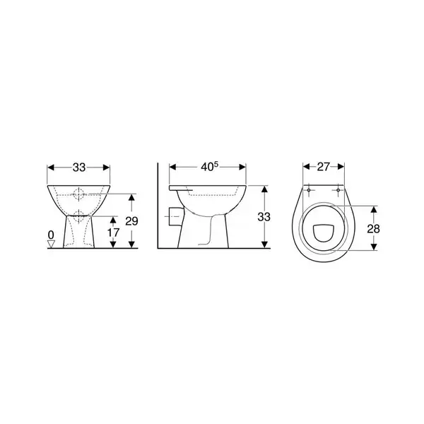 Geberit Bambini Унітаз підлоговий з кришкою, білий (500.916.00.1) (500.916.00.1_573334000)