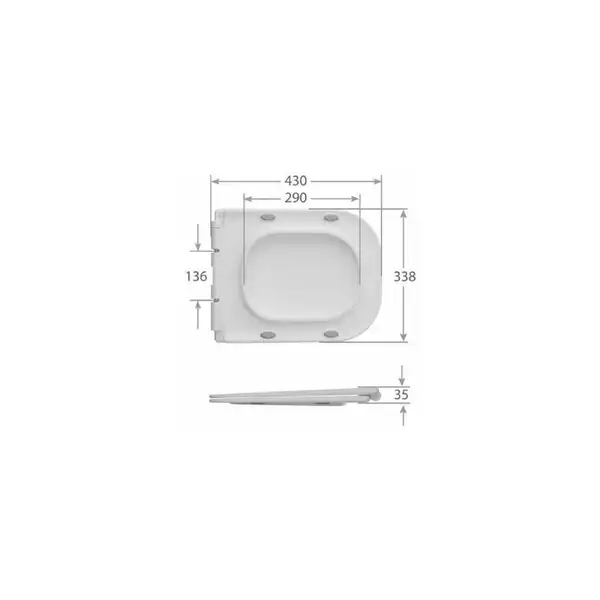 Mixxus QUADRO-0404-T1 Унітаз-компакт, білий (MI6688)