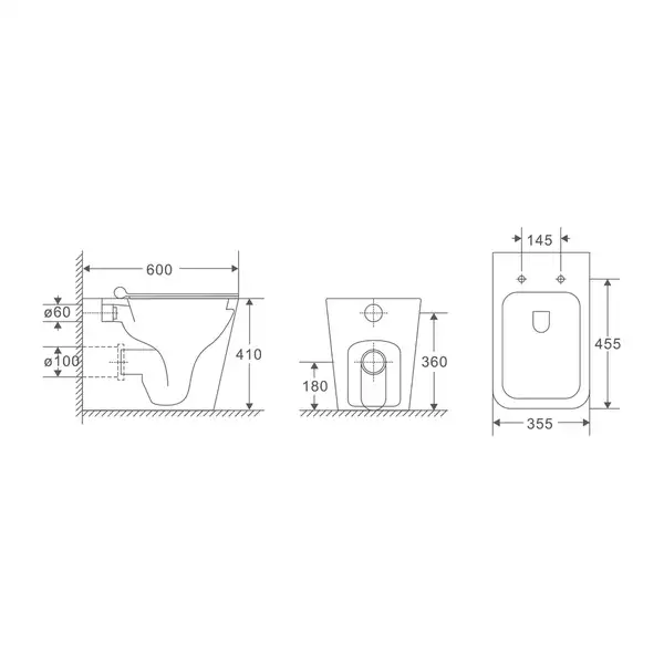 Mixxus Premium QUADRO-0701-R Унитаз напольный, белый (MP6590)