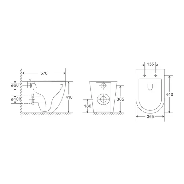 MIXXUS PREMIUM ELLIPSE-0701-T1 Унитаз напольный, белый (MP6593)