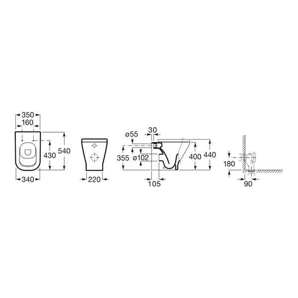 Унітаз підлоговий Roca Gap Rimless (A347737000) Унітаз підлоговий Roca Gap Rimless (A347737000)